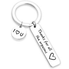Lovers Keychain Letter Custom Keyring Engraved Stainless Steel Couple Jewelry