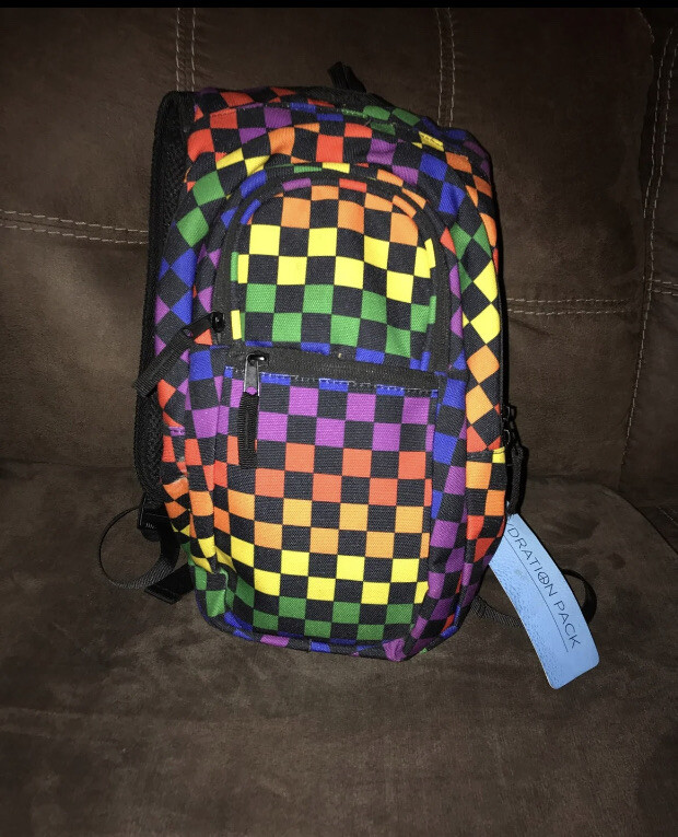 rainbow hydration pack