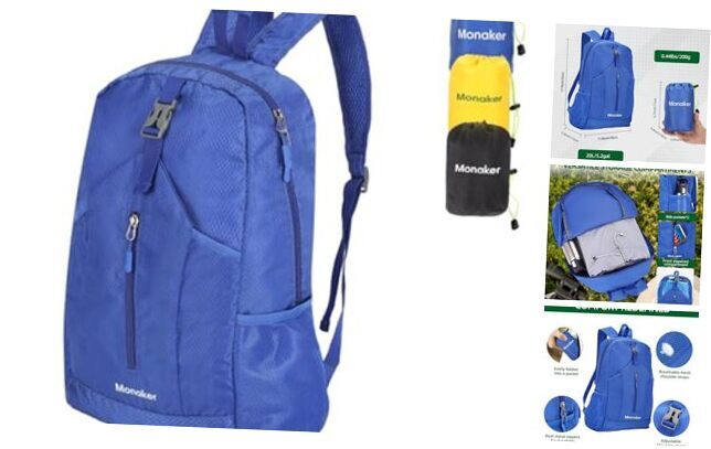 Hiking Backpack, Ultra-Lightweigt and Compact Portable Daypack for Hiking, Blue-image