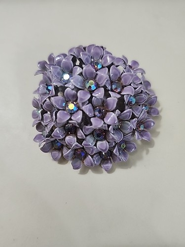 Juego de 4 broches/alfileres vintage tono dorado, tono plata con pedrería varios - Imagen 5 de 5