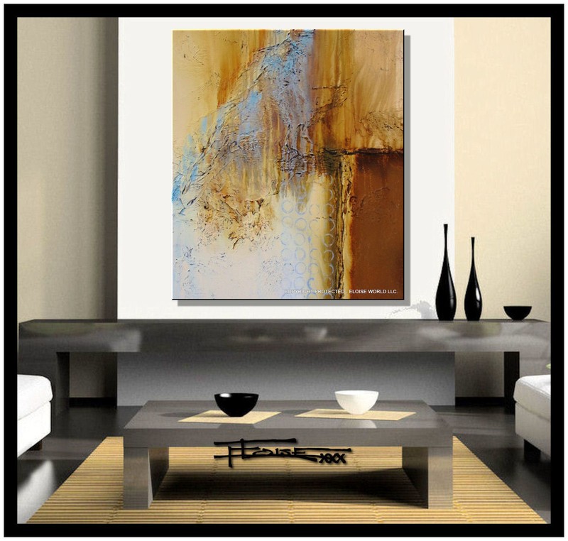 ABSTRACT PAINTING MODERN CANVAS WALL ART Direct from Artist FRAMED USA ELOISExxx
