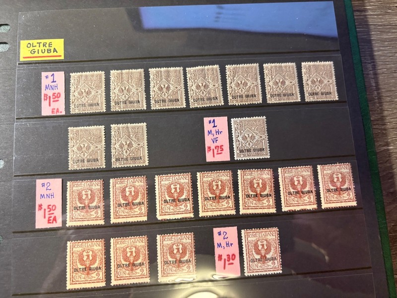 Oltre Gibe Group of 21 Mint Stamps Scott 1 and 2