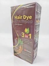 Meidu 3in1 Hair Dye Shampoo Dark Brown 500ml Botanical Instant Hair Color NIB⁠