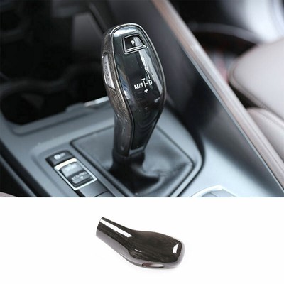 Fit For BMW X1 F48 2020-2021 Black Wood Grain Gear Shift Knob Shifter Lever Trim