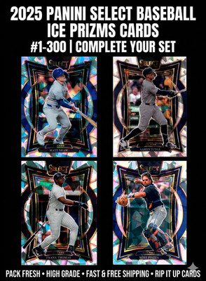 2025 Panini Select Baseball Ice Prizms Cards #1-300 You Pick / Complete Your Set
