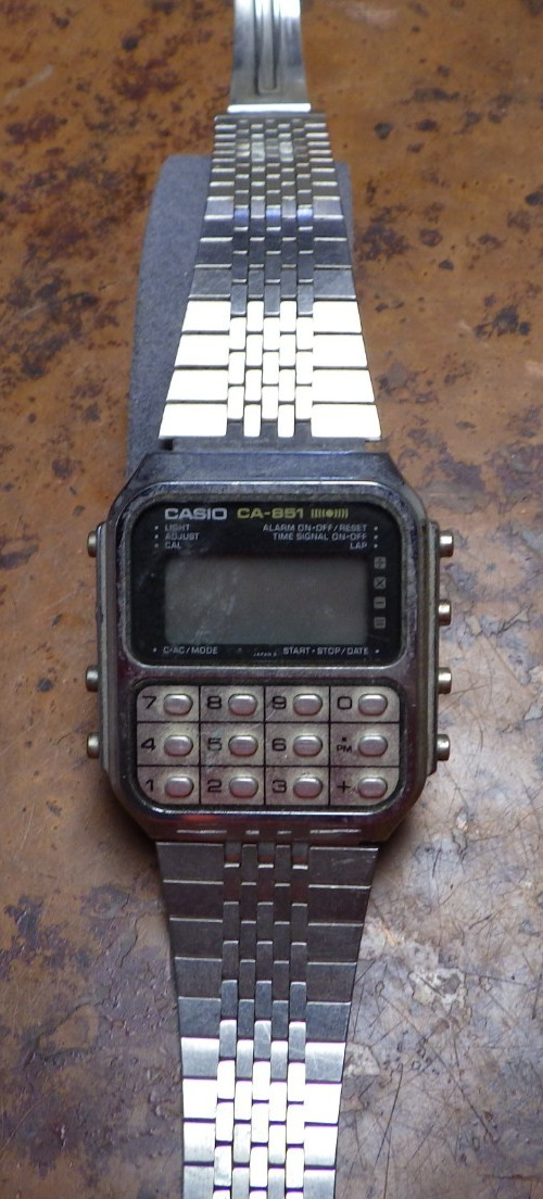 Vintage Casio CA-851  Calculator Mens Watch Wristwatch C2