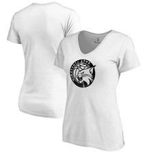 Women's White Minnesota Lynx Marble V-Neck T-Shirt