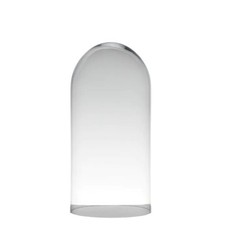 Glashaube, Abdeckung Dom COVER HUGO H. 40cm D. 19cm transparent Hakbijl