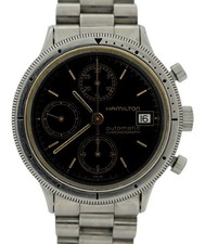 Orologio Hamilton 39mm Uomo Valjoux 7750 Chrono Automatico Quadrante Nero - Ref: 9304!