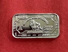 1 Gram Solid Silver Bar With Standing Lion Design! Fine .999 Pure Silver!