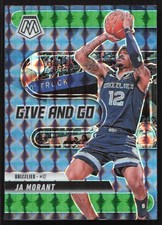 2024-25 Panini Mosaic - Give and Go JA Morant #3 Green Prizm