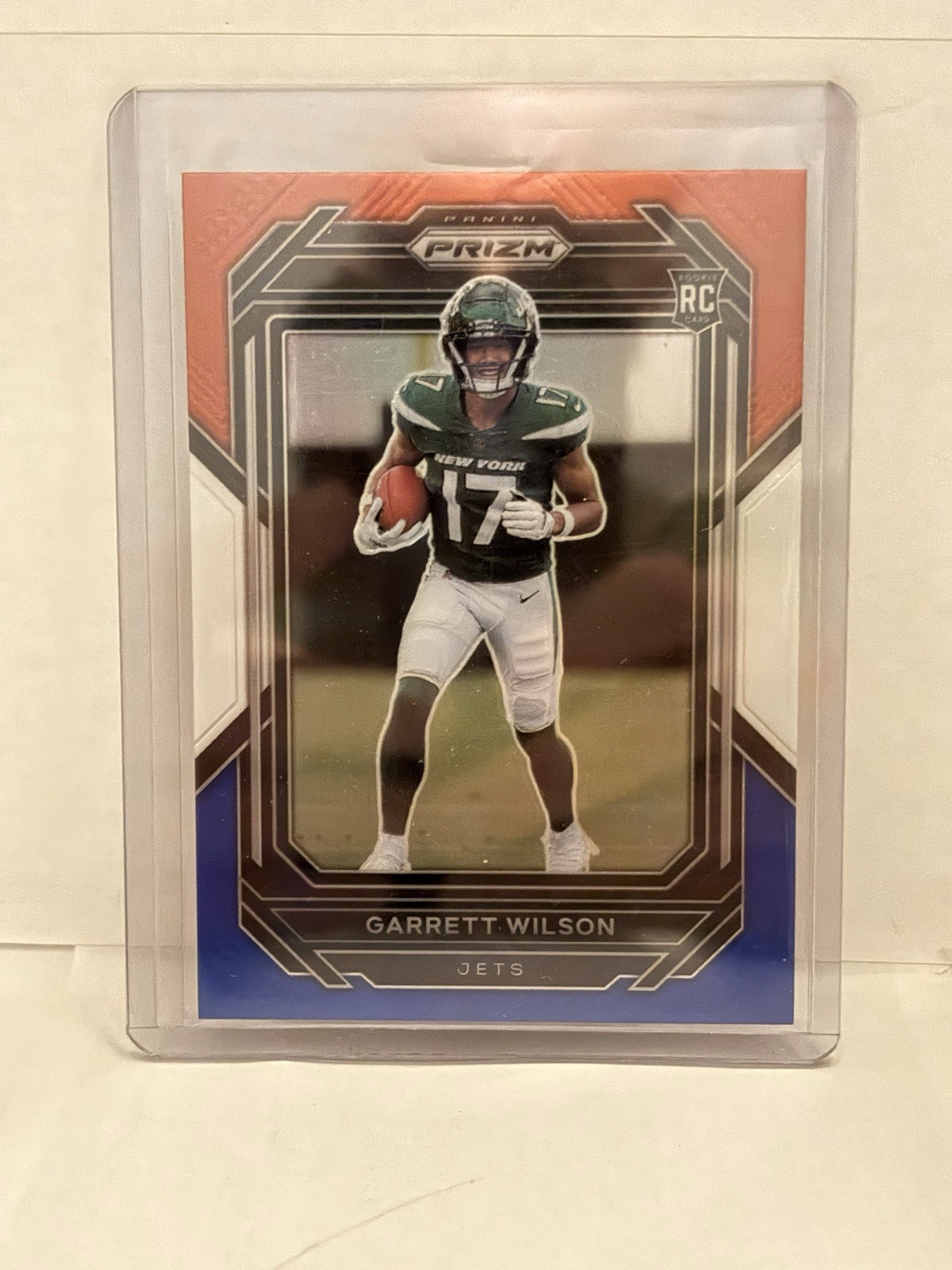 2022 Panini Prizm - Rookies Garrett Wilson #309 Red White & Blue Prizm (RC)
