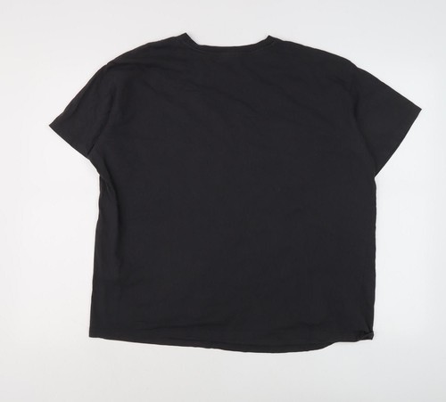 Camiseta Bershka Negra Gráfica Unisex Talla L Calce Relajado - Imagen 2 de 12