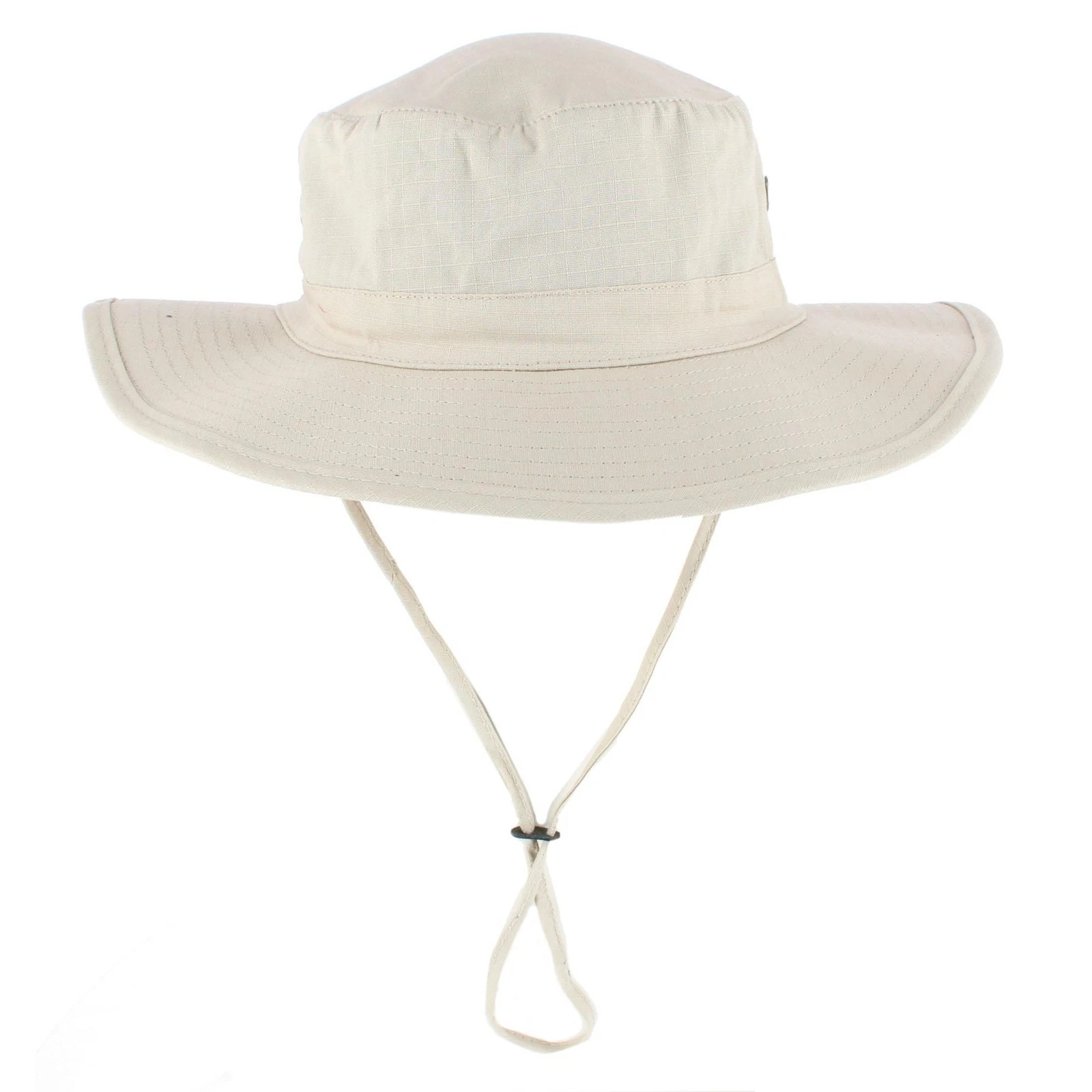 CTM Men's Cotton Safari Bucket Hat with Chin Cord