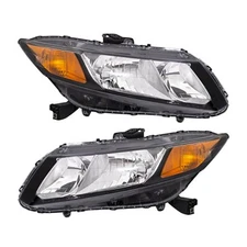 PAIR OF HEADLIGHTS FOR HONDA CIVIC SEDAN COUPE DX EX L LX SI HF GX 2012 PNS