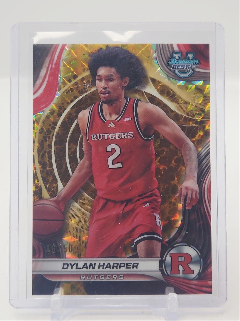 DYLAN HARPER 2024-25 BOWMAN UNIVERSITY BEST GOLD GEOMETRIC #22 /50 Q2550