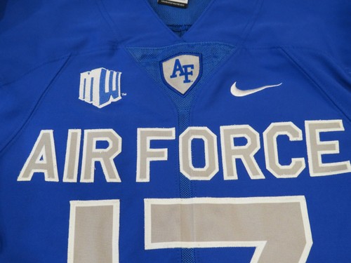 2017-18 Air Force Falcons Game Used Worn NCAA Nike Football Jersey Home Medium - Picture 5 of 10
