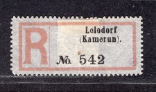 Kamerun Reko-Zettel Lolodorf Nr 542 links Einfeldt 120 Punkte