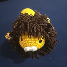 Orange-Brown Lion Crochet Doll Handmade Amigurumi Plush Toy