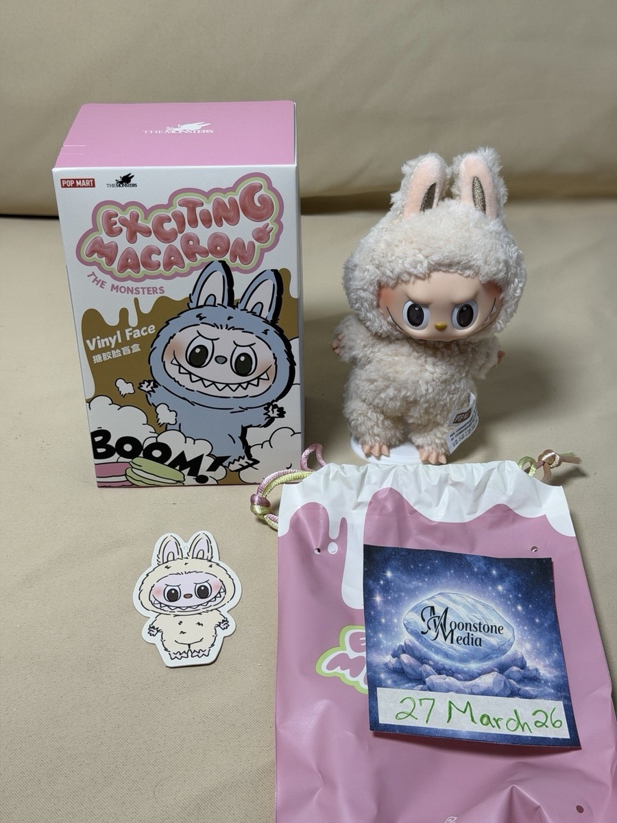 Authentic Labubu THE MONSTERS Exciting Macaron Soy Milk Plush Doll