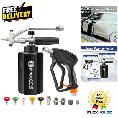 #ad Customizable Foam Cannon amp; Pressure Washer Gun – Ultimate Cleaning Kit $103.04