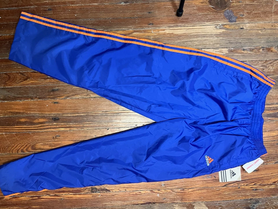 Vintage 90s Adidas Track Pants - Cobalt Blue & Orange, Deadstock w Orig Tags 🔥 - Image 2 of 4