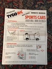 Buy Vintage Toys like TYCO R/C, Radio Control, Sports Cars, Owner’s Manual, from eBay