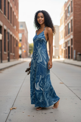 LulaRoe Women's Blue Long Dress Size XS - FREE SHIPPING