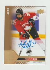 2022 UD TEAM CANADA ASHTON BELL $52 AUTOGRAPH  NRMT