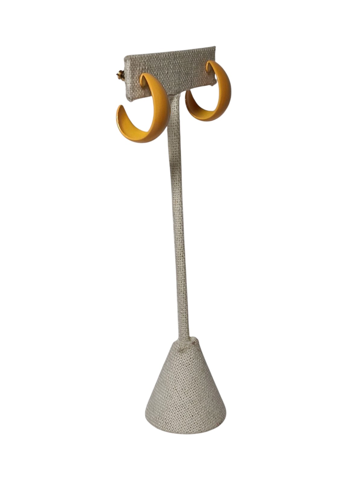 Marigold Yellow Basic Pierced Post Hoops Spring S… - image 8