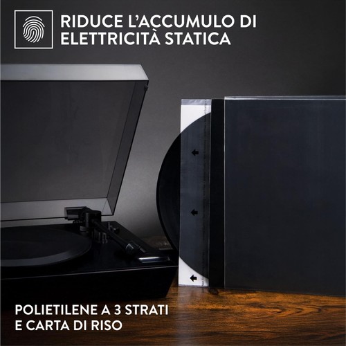 50x Buste Vinili 78 Giri Interne Antistatiche per Dischi Vinile LP Trasparenti - Afbeelding 4 van 6