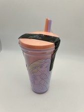 NEW Disney Princess 2-pack tumblers w/straws 25 oz pink  purple BPA free Zak 