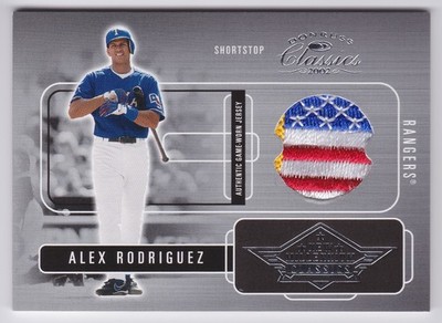 2002 Donruss Classics Alex Rodriguez New Millennium Classics USA Flag Patch /400