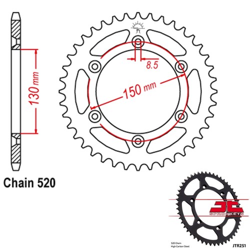 NEW JT Sprockets 13 Tooth Front Sprocket For Yamaha YZ250F / YZF250 (Fits 2001-2024 Models) - JTF1590