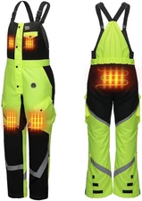 KEMIMOTO Heated Bids Overalls with Battery for Men, Hi-Vis Insulated Waterproof