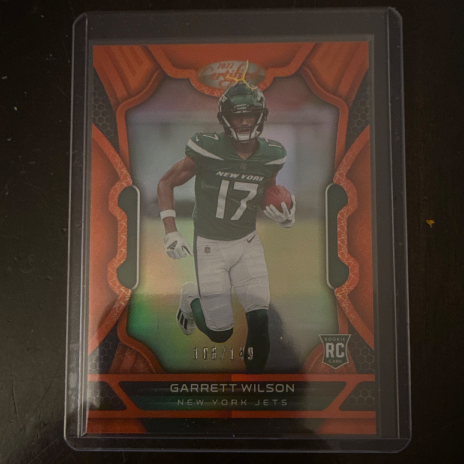 2022 Panini Certified Garrett Wilson #111 Mirror Orange Rookie /149 Jets NFL