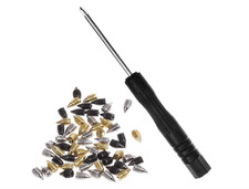 Bluecell 60pcs Metal Cross Slot Tip Screws for Belt Buckle Wallet Handbag, Screw