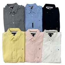 Tommy Hilfiger Men's Solid Regular Stretch Oxford Button Down Long Sleeve Shirt