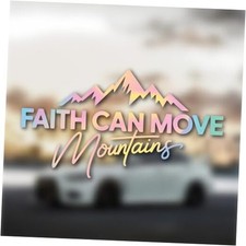 Pastel Faith Can Move Mountains   Jesus Car Decal, Faith Can Move Pastel