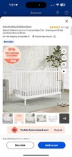 Delta Children Lily 4-in-1 Convertible Crib, Bianca White