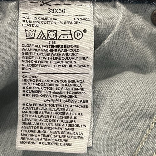 Jeans Old Navy Para Hombre Bootcut Flex Lavado Oscuro Denim 33 X 30 (medida 29 Entrepierna) - Imagen 7 de 8