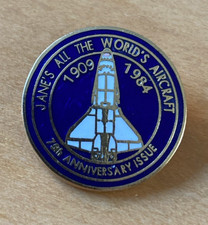 Jane's All the World's Aircraft 1909-1984 75th Anniversary Emaille Pin Anstecker
