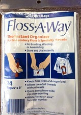 Floss A Way 24 Bags Instant Organizer Embroidery Floss 5" x 3" Bags