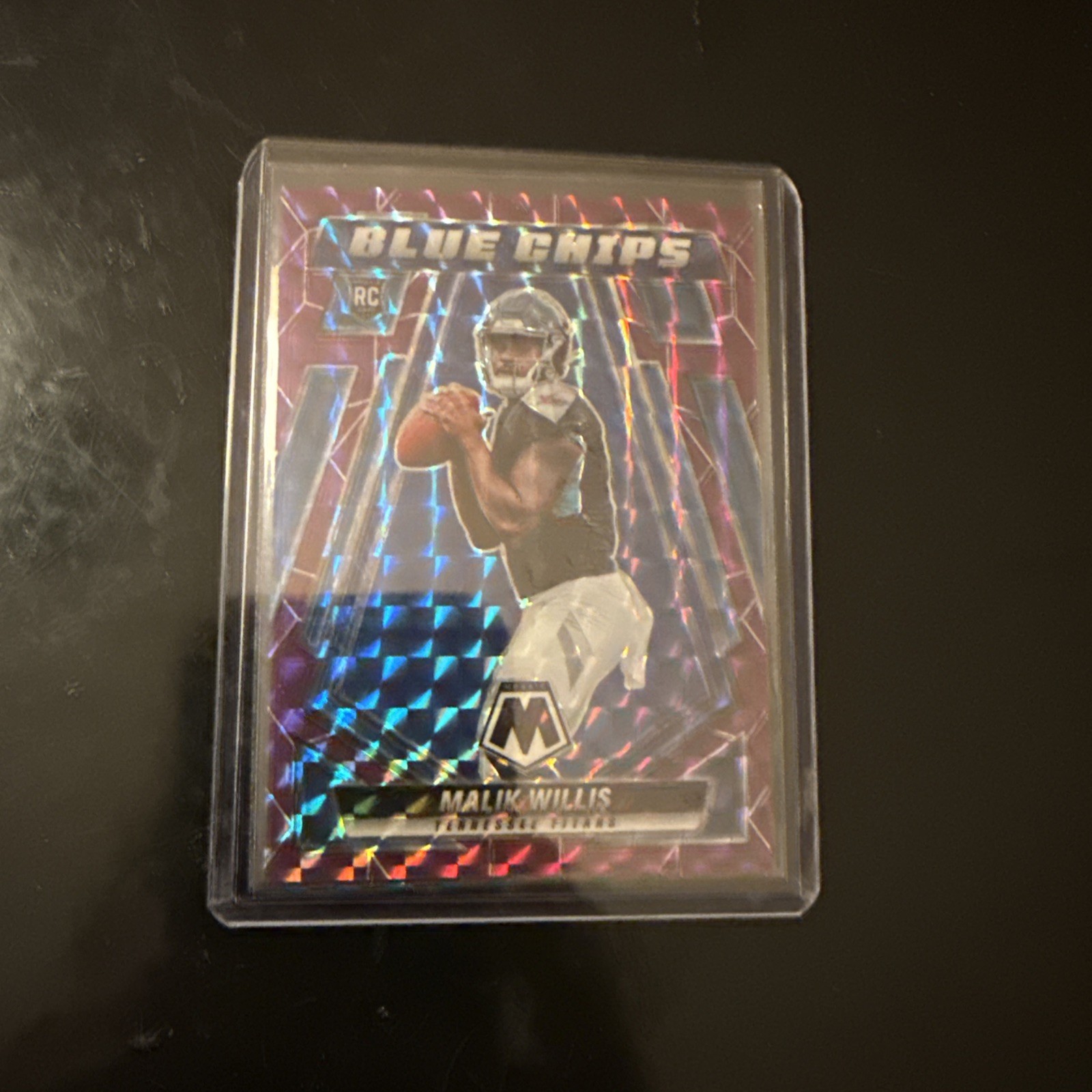 Malik Willis /49 2022 Mosaic Blue Chips- Purple Prizm RC Rookie SP CLEAN