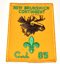 CJ’85 New Brunswick Contingent 6th Canadian Jamboree Boy Scout Badge CJ85V3