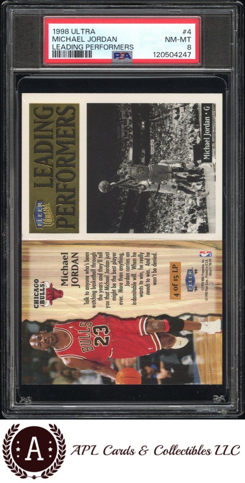 1998 Ultra Leading Performers #4 Michael Jordan PSA 8