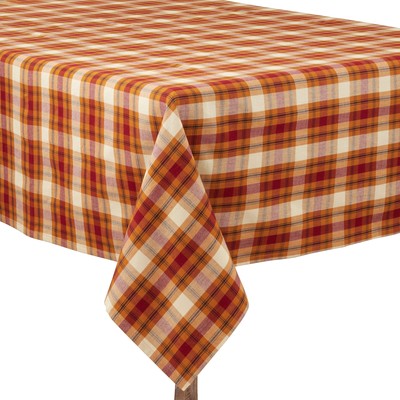 Large Plaid Design Tablecloth