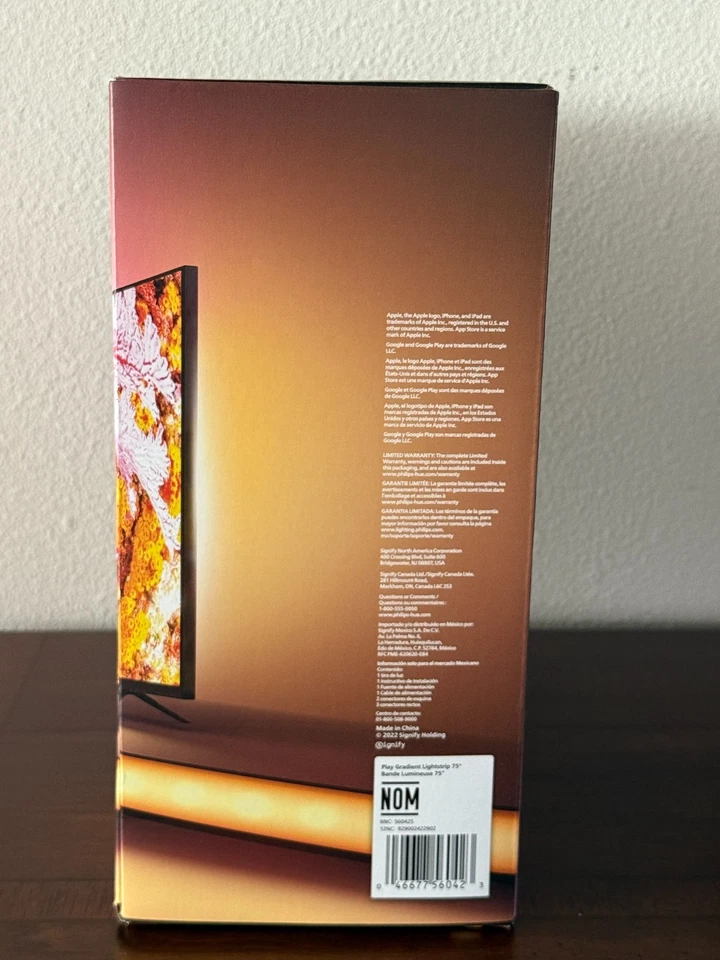 Tira de luz degradada Philips Hue 75" Play - ambiente blanco y color LED-SELLADA Foto 4 de 4