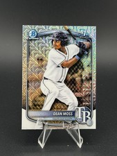 2025 Bowman Draft #BDC-114 Dean Moss Chrome Mojo Refractor Tampa Bay Rays