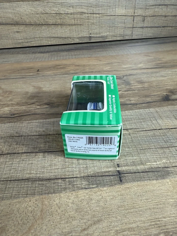 Model Power Minis #19225 Shelby Cobra White With Blue Stripes 1/87 Scale - Image 2 of 3